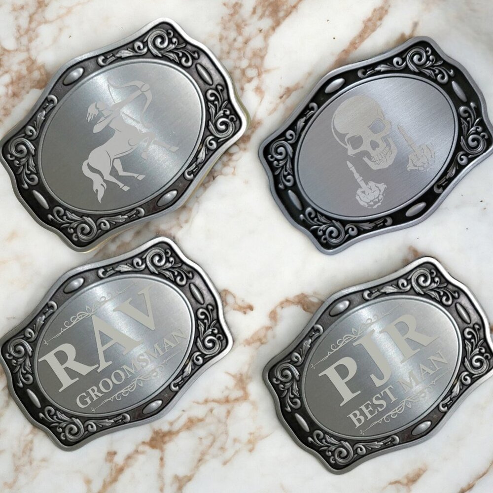Unisex Personal Engraved Custom Name Belt Buckle - Free Personalization
